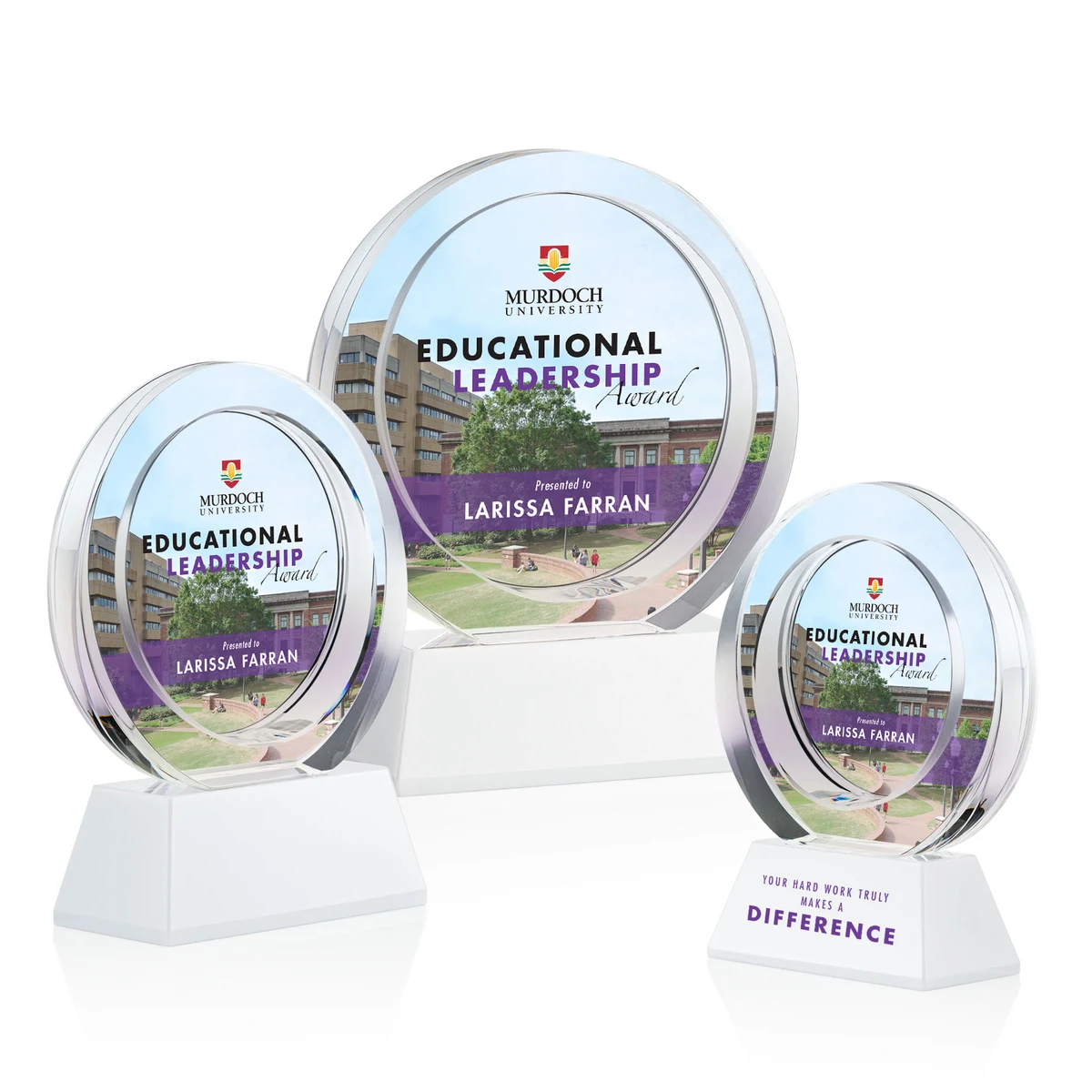 Templeton VividPrint™ Award on Base - White 1