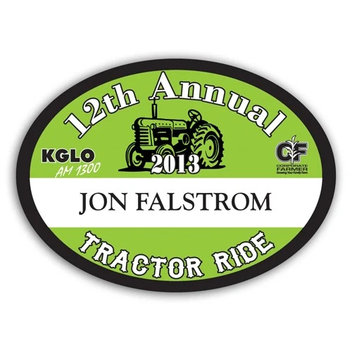Full Color Name Badge w/ Personalization (2.375x3.125") Oval 1