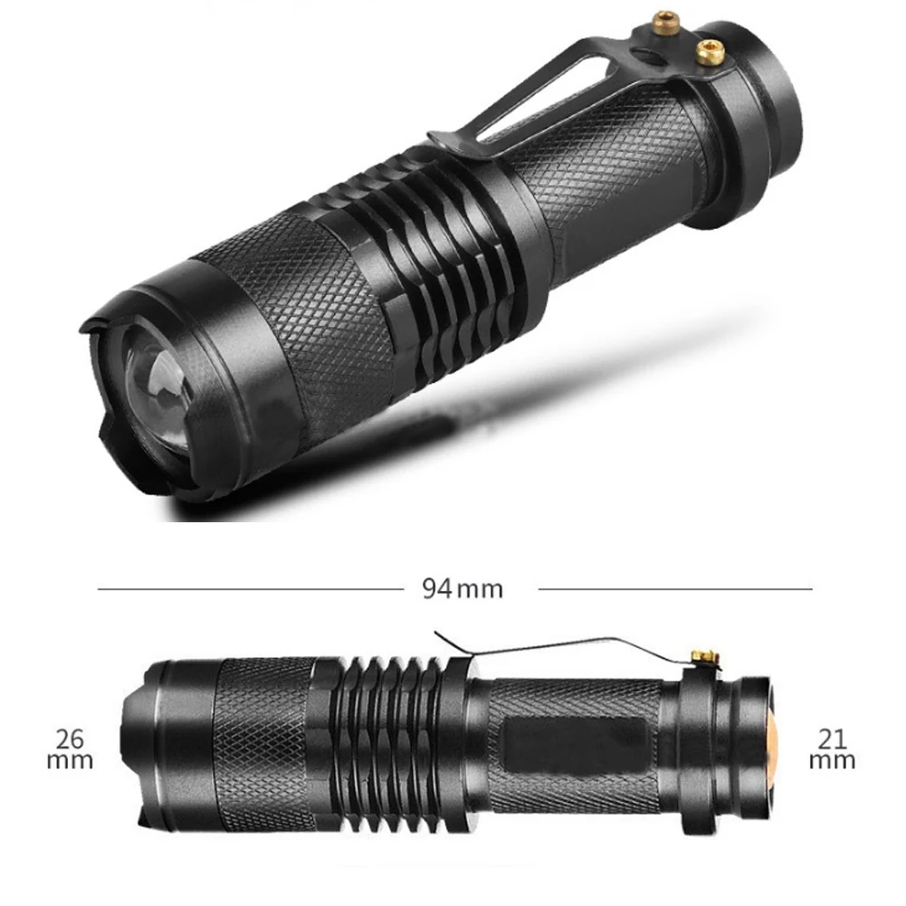 Led Aluminum Pen Flashlight With Pocket Clip 1