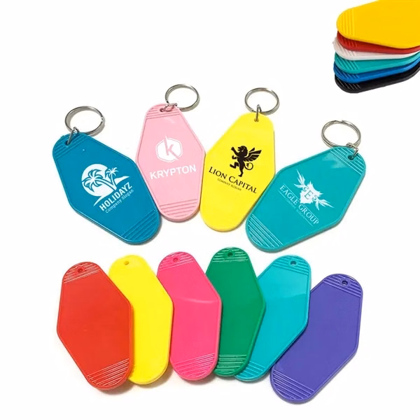 Custom ABS Hotel Keychain Motel Tag with Sleek Design — Travel Luggage Essential