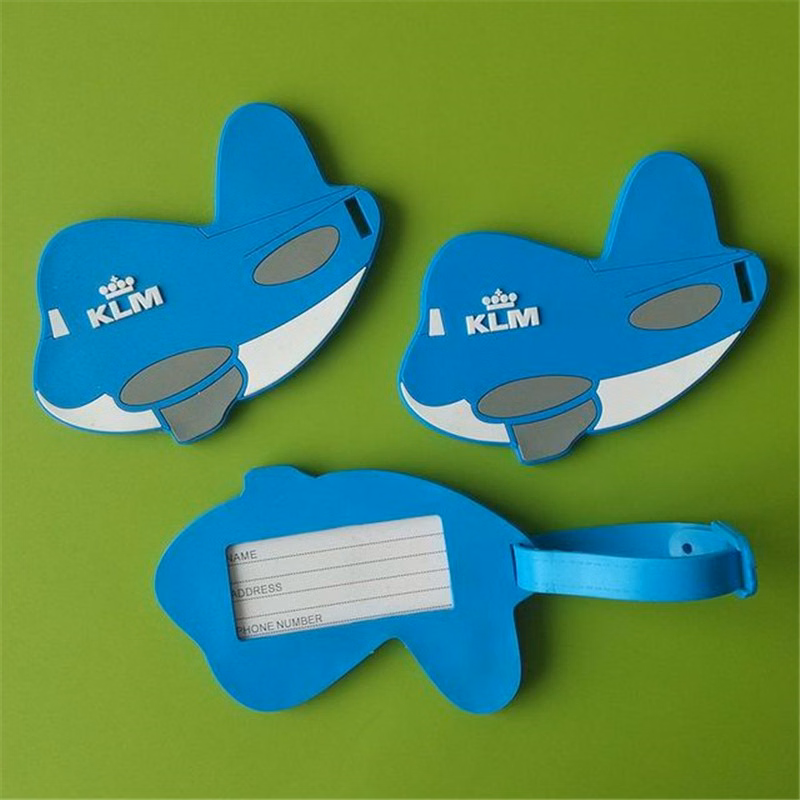 Airplane Shape Soft PVC Luggage Tag