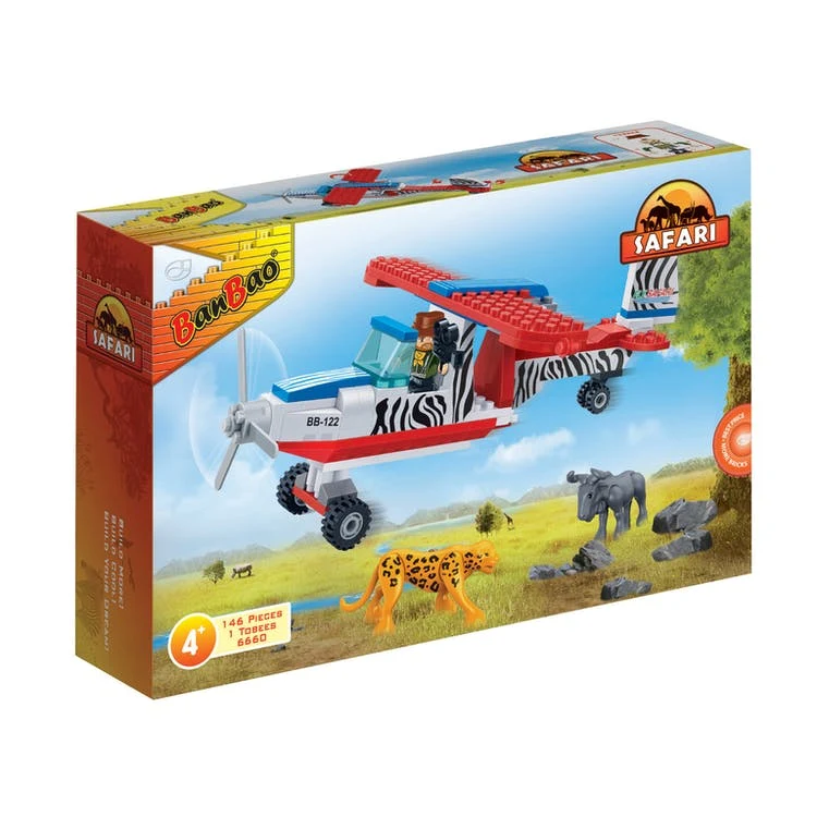Bush Plane Interlocking Block Sets - 143 Pieces 1