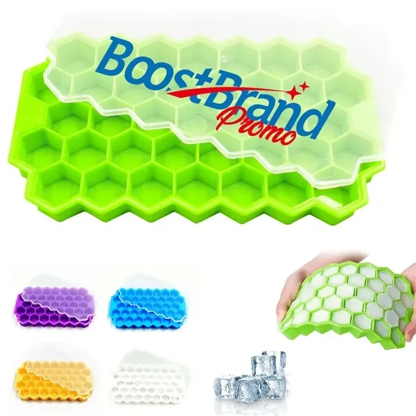 Custom Hexagonal Silicone Ice Tray with Secure Lid — Home Entertaining & Barware Gift 1