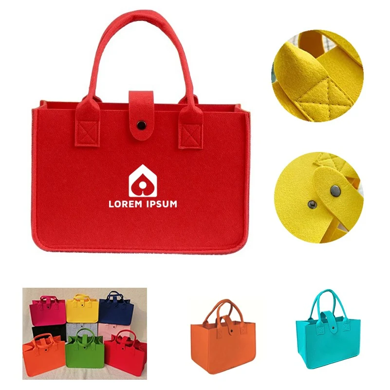 Beach Wedding Gift Shopping Grocery Bag Reusable Felt Tote 1