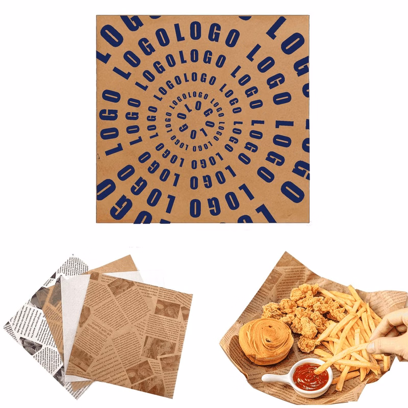 Oil Wrap Burger Paper MOQ1000