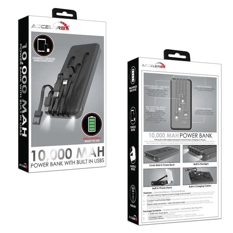 10000mAh Power Bank - 4 in 1 1