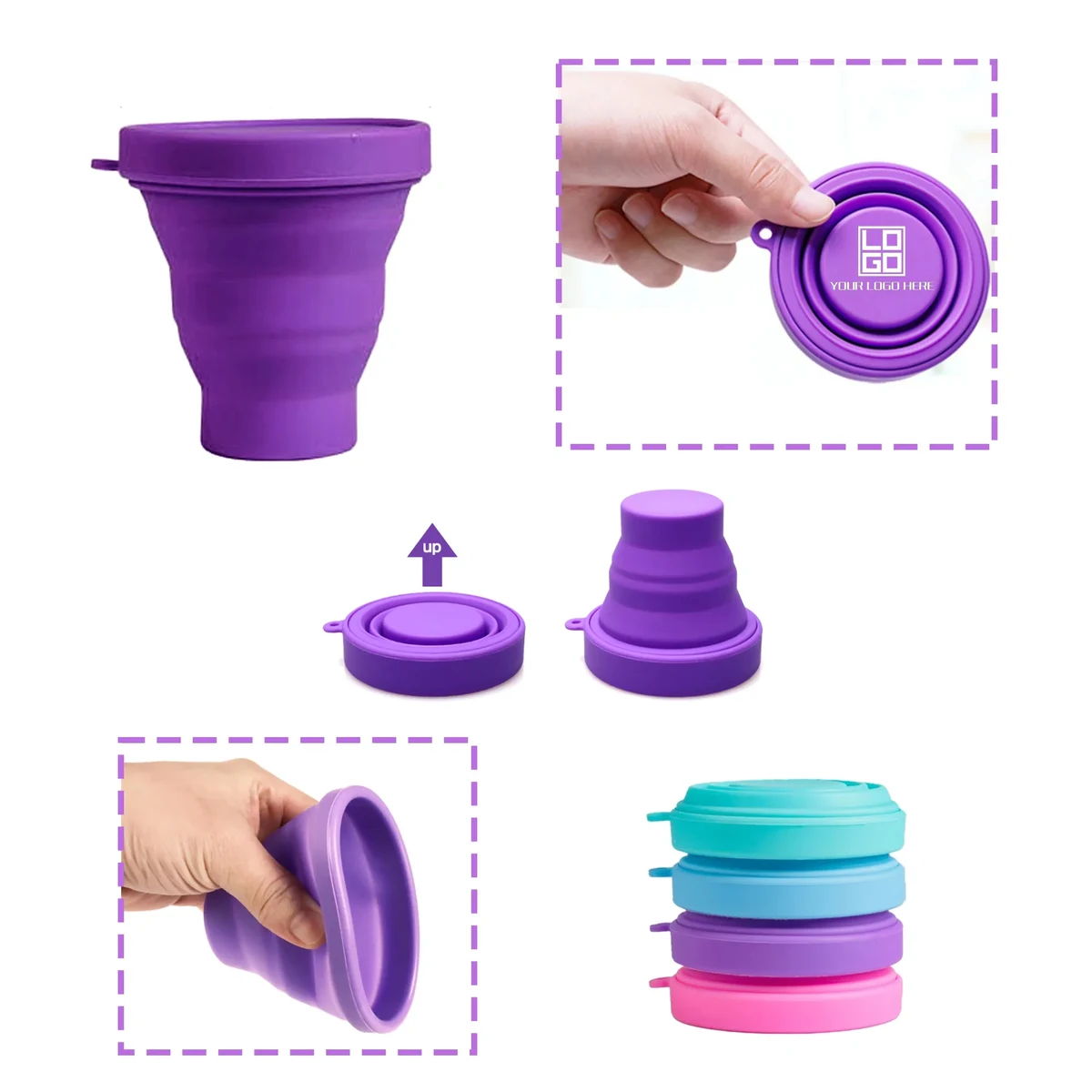 Collapsible Silicone Camping Cup 70z/200ml 1