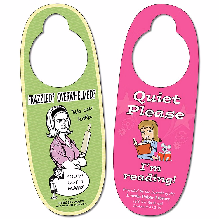 UV-Coated Door Hanger - 3x8 Oval Shape - 10 pt.