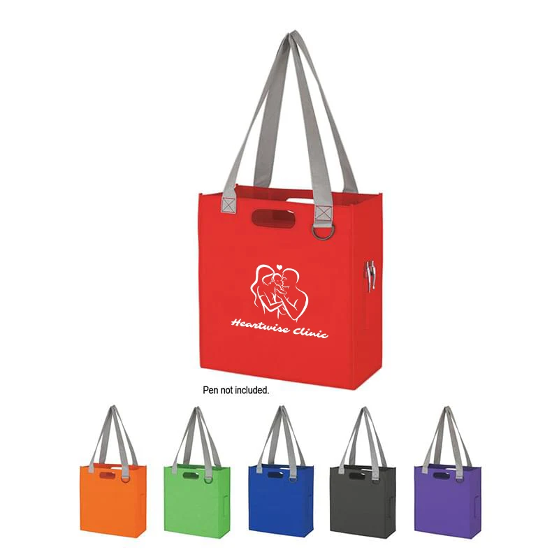 Classic Non-woven Tote Bag with Pen Holders 1