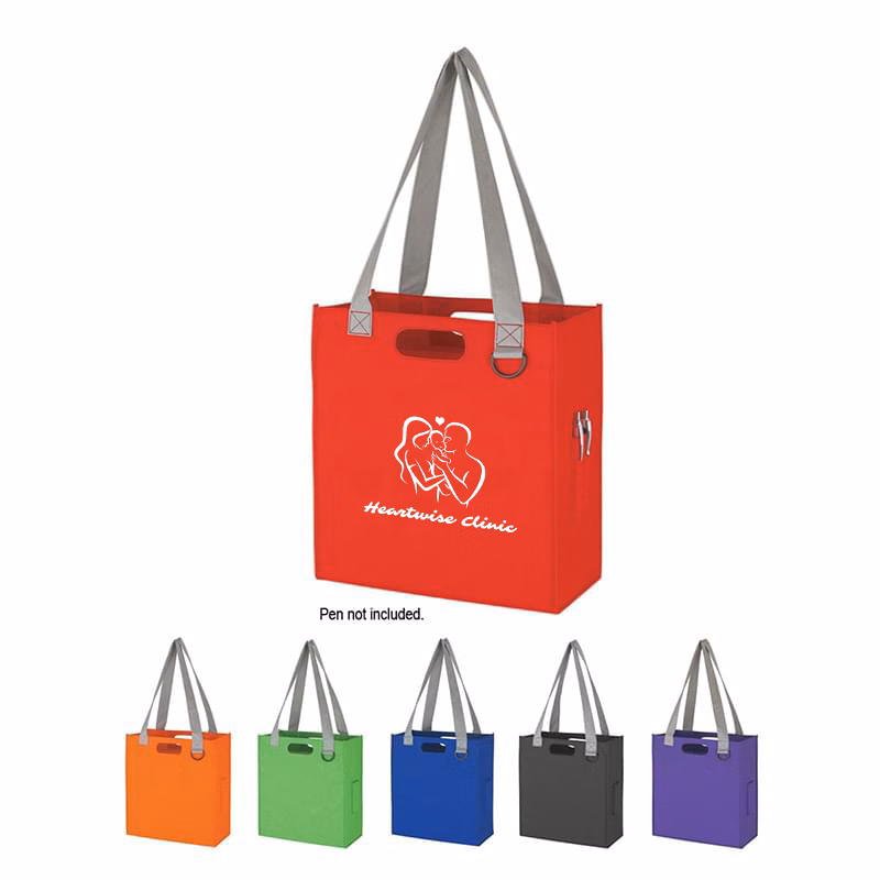 Classic Non-woven Tote Bag with Pen Holders