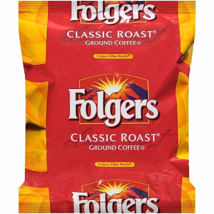 Folgers Classic Roast Filter Packs - Ground Coffee 0.90 oz 40 Carton