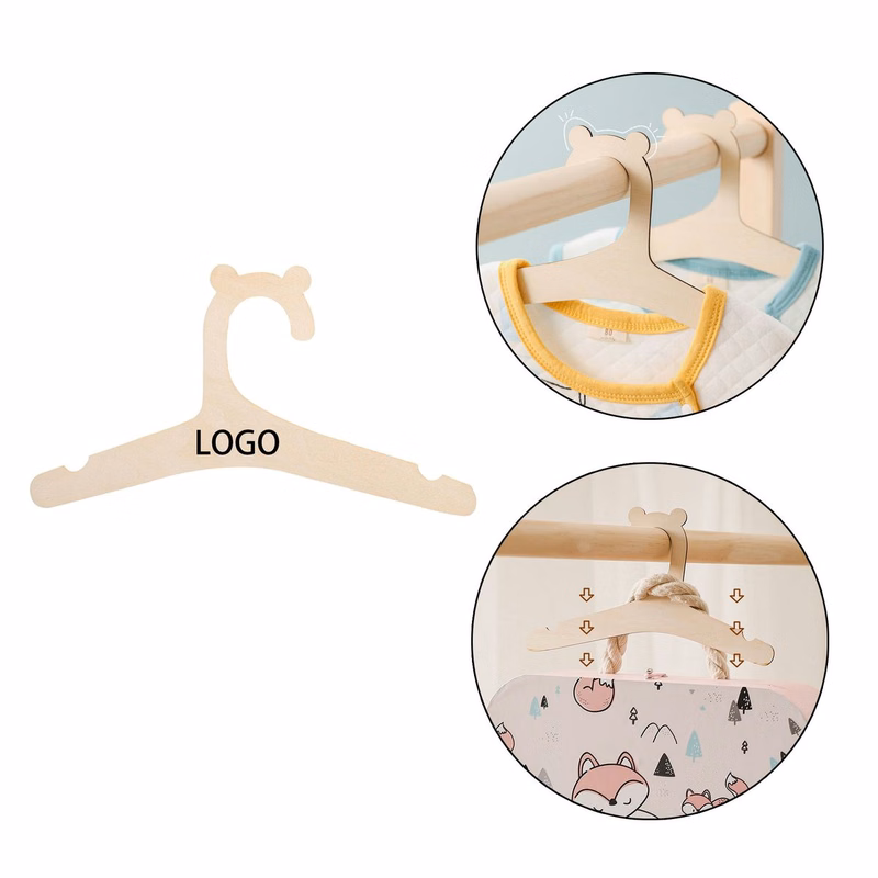 Anti Slip Groove Bear Kids Garment Hanger