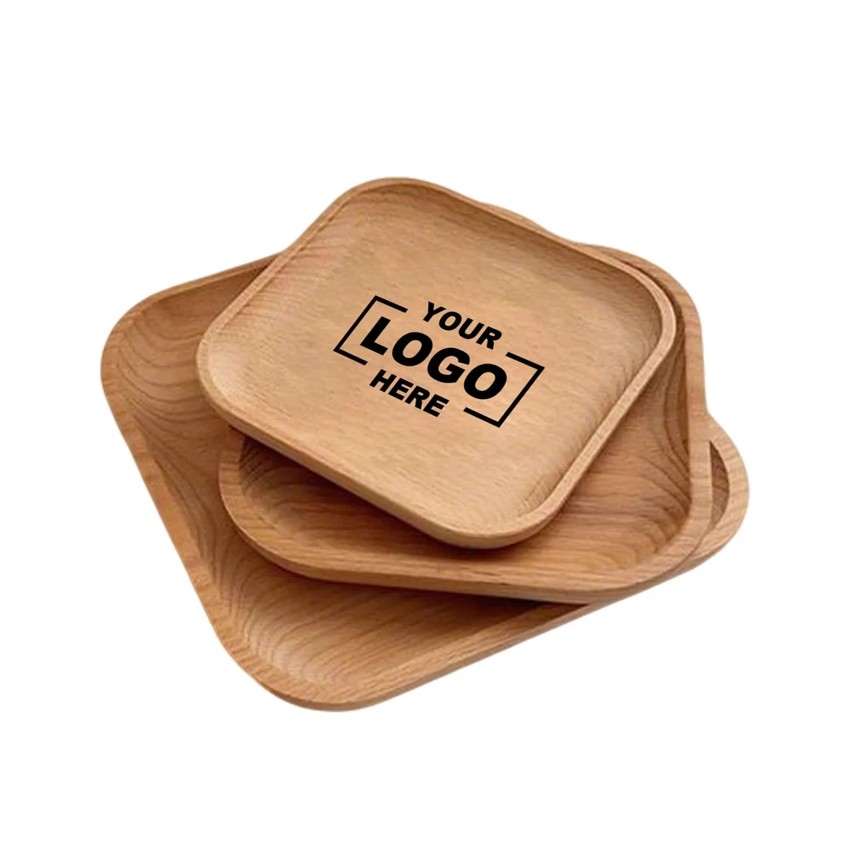 5.9" Wooden Square Plate 1