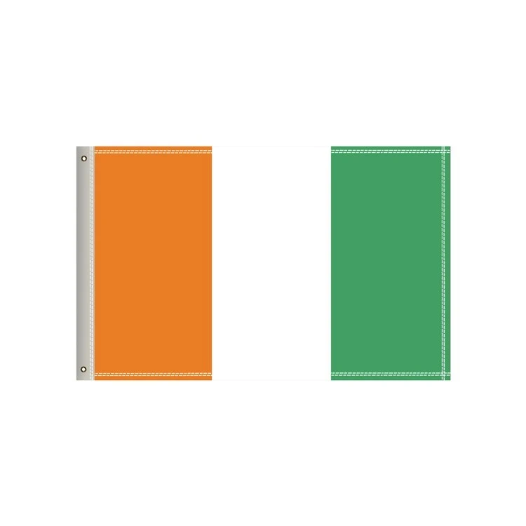 National Flag, Côte d'Ivoire, Double-Sided - 36"W x 24"H 1