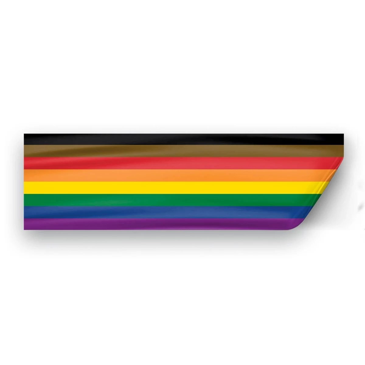 3" x 10" People of Color Pride Window Decals 1