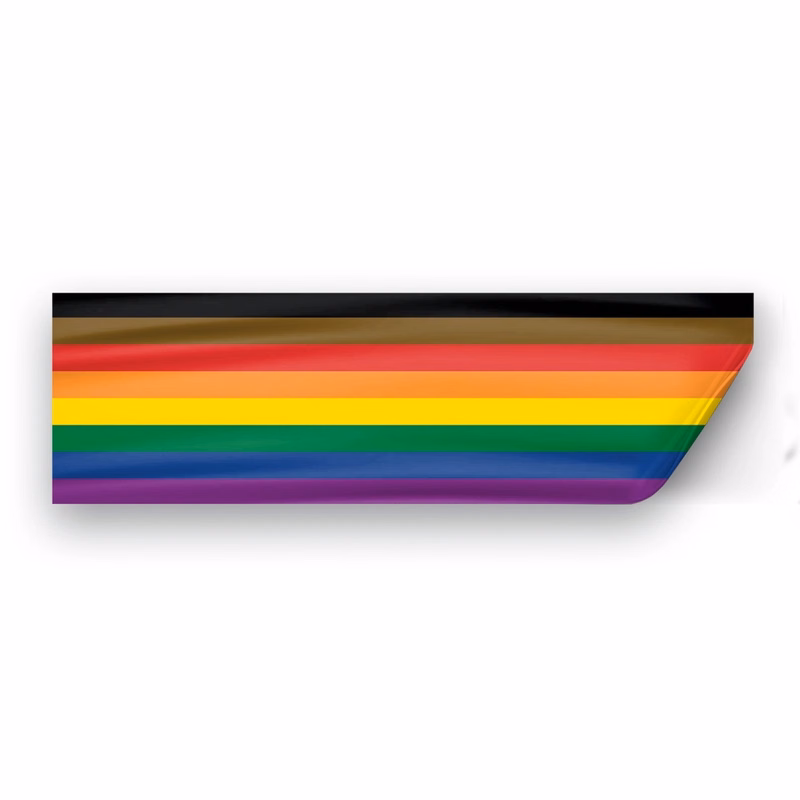 3" x 10" People of Color Pride Window Decals