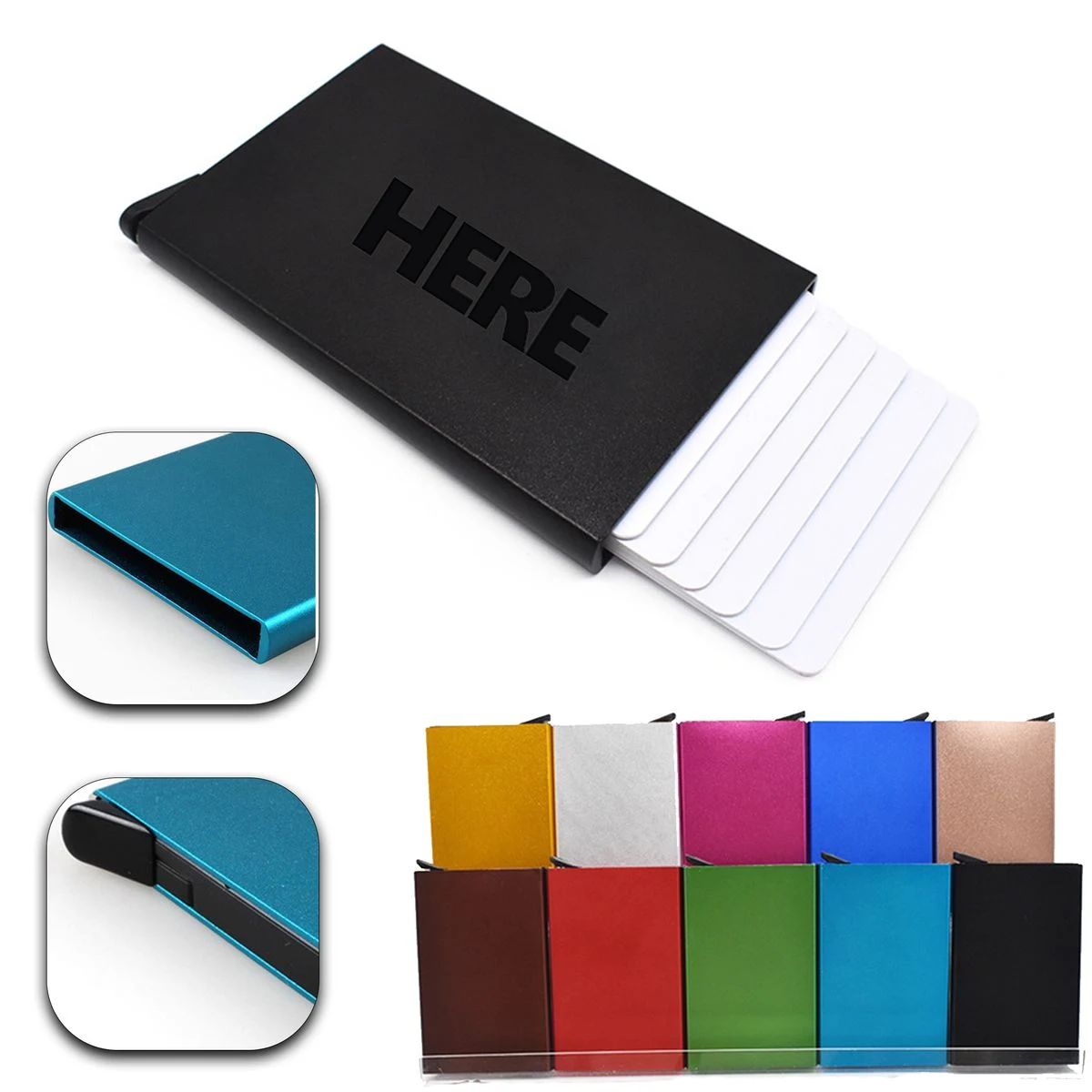Automatically Pop-up Minimalist Metal Card Case 1