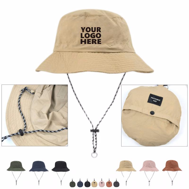 Fisherman Hat with Stowable Drawstring
