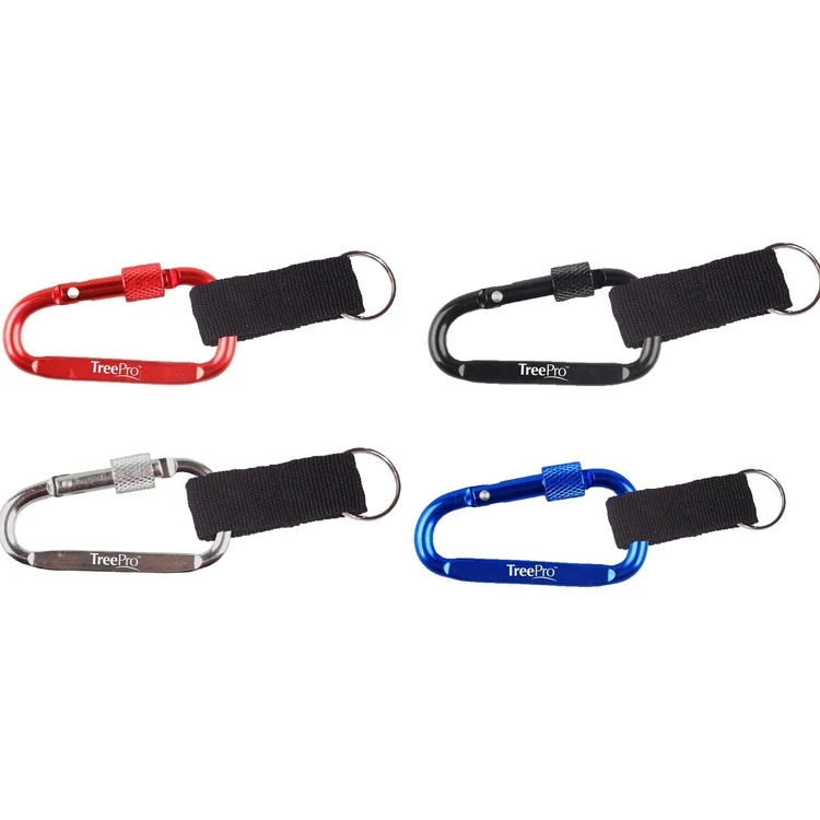Carabiner with Secured Screw and Strap 1