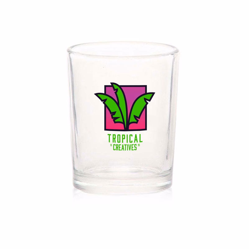 3 oz. Glass Votive Candle Holder (Full Color Imprint)