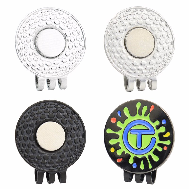 Golf hat clip with ball marker