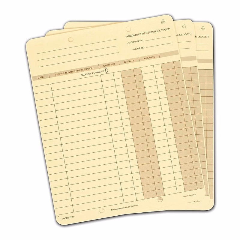 One-Write Ledger Cards