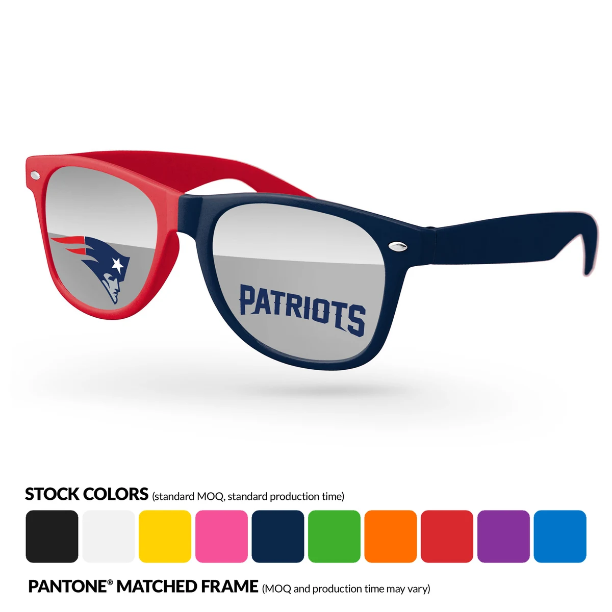 Split-Tone Retro Mirror Sunglasses w/ 1-color imprint 1