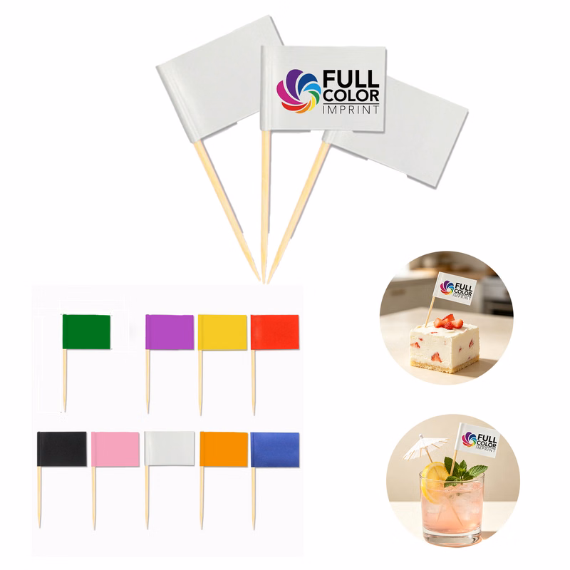 Mini Custom Logo Party Toothpick Flags