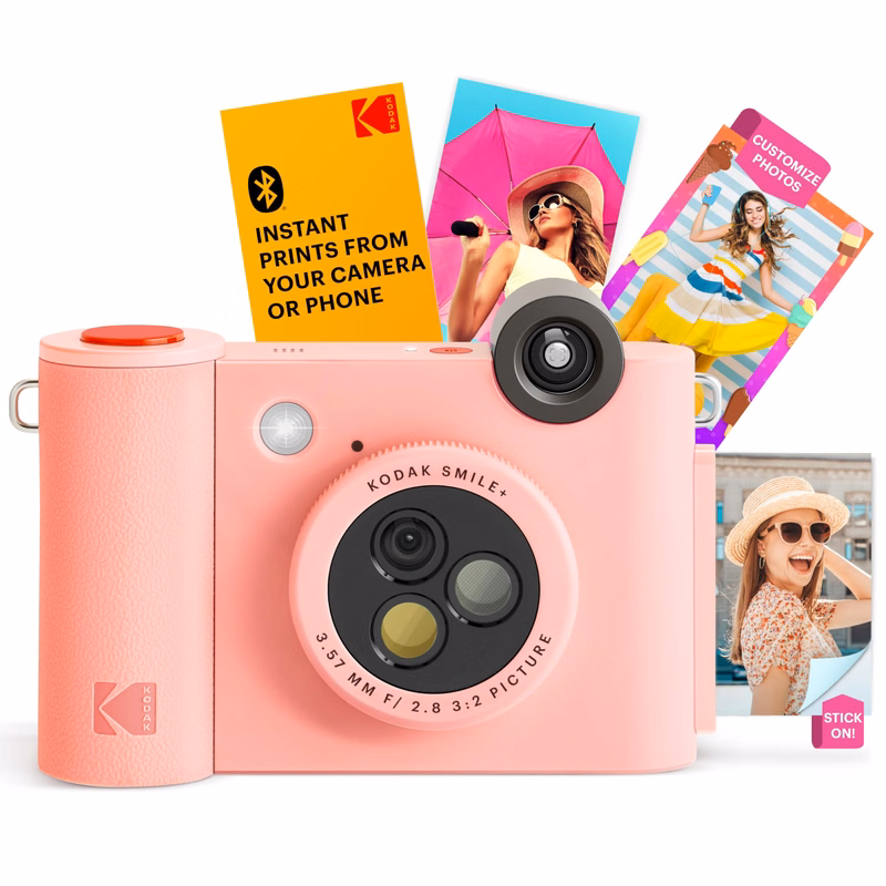 KODAK Smile+ 2-in-1 Digital Instant Print Camera & Wireless Bluetooth Photo Printer - 10MP, Speci...