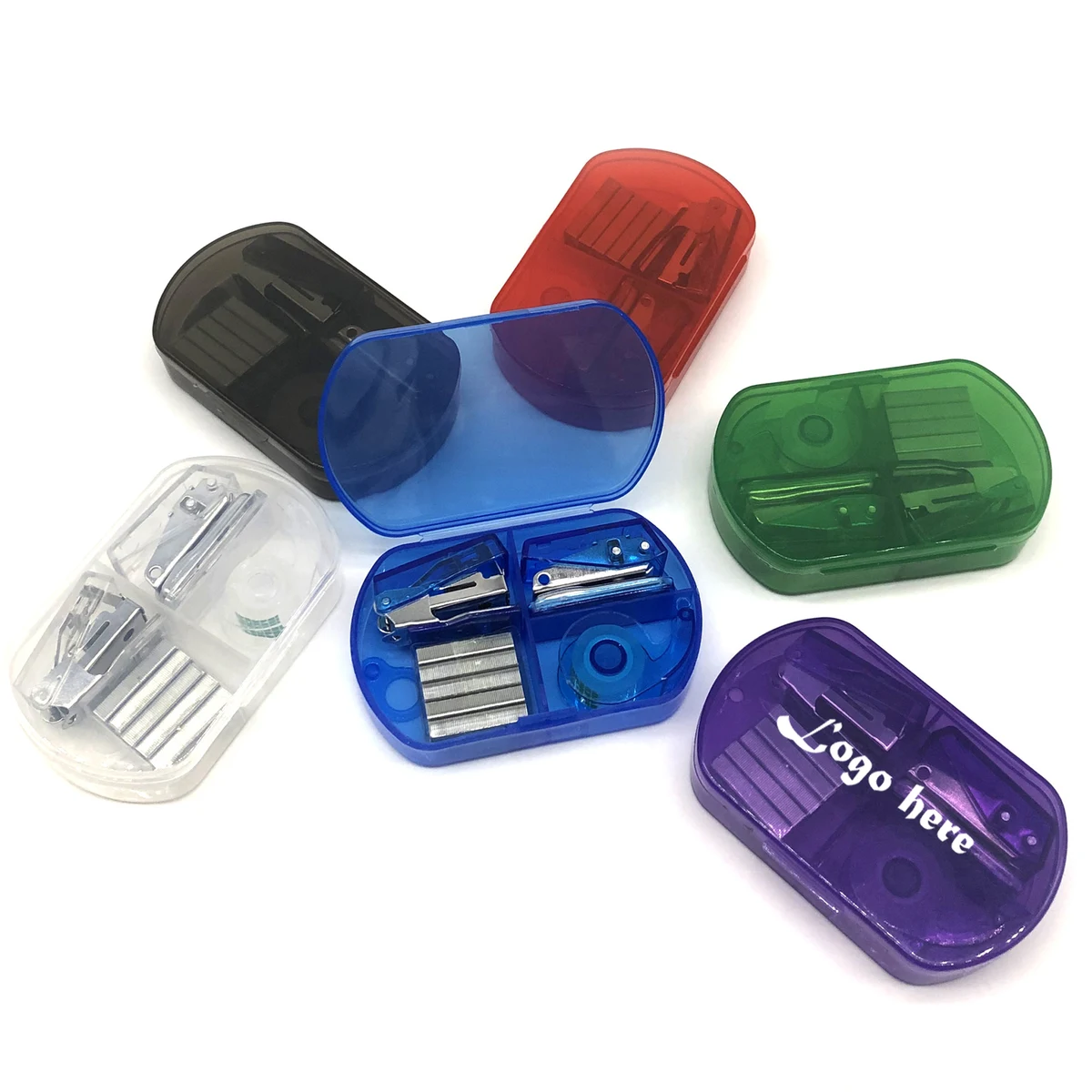 Hole Punch Desk Accessory Set Stapler And Tape Dispenser 1