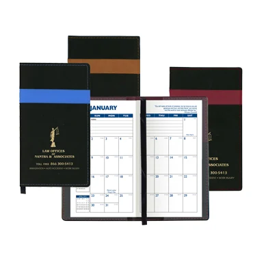 Joliett Series Soft Cover 2 Tone Vinyl Monthly Planner / 1 Color 1