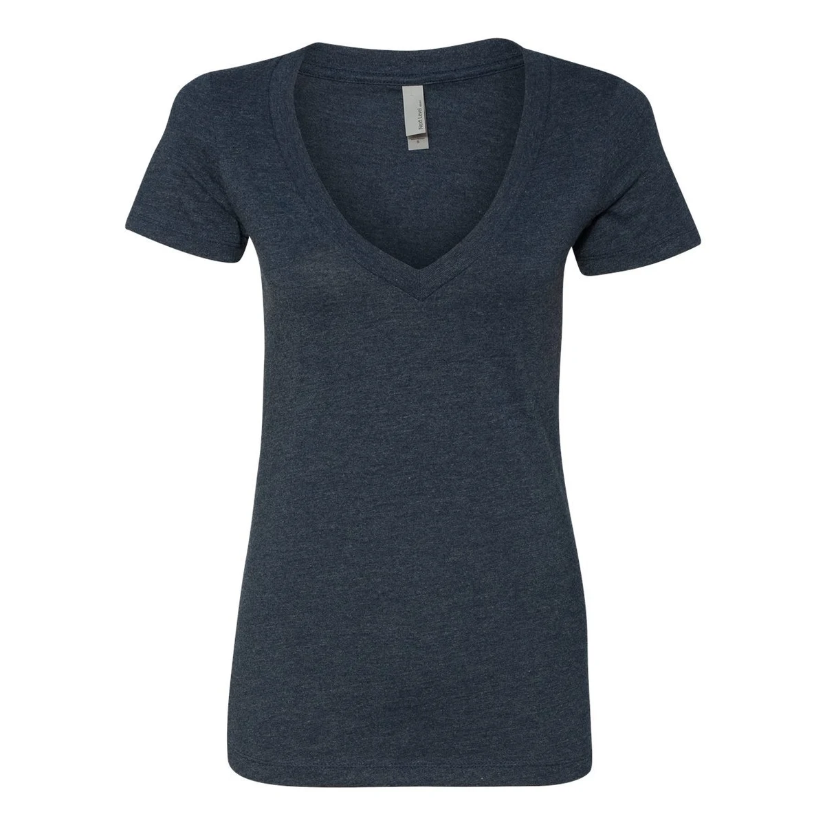 Women's CVC Deep V-Neck Tee - 6640 1