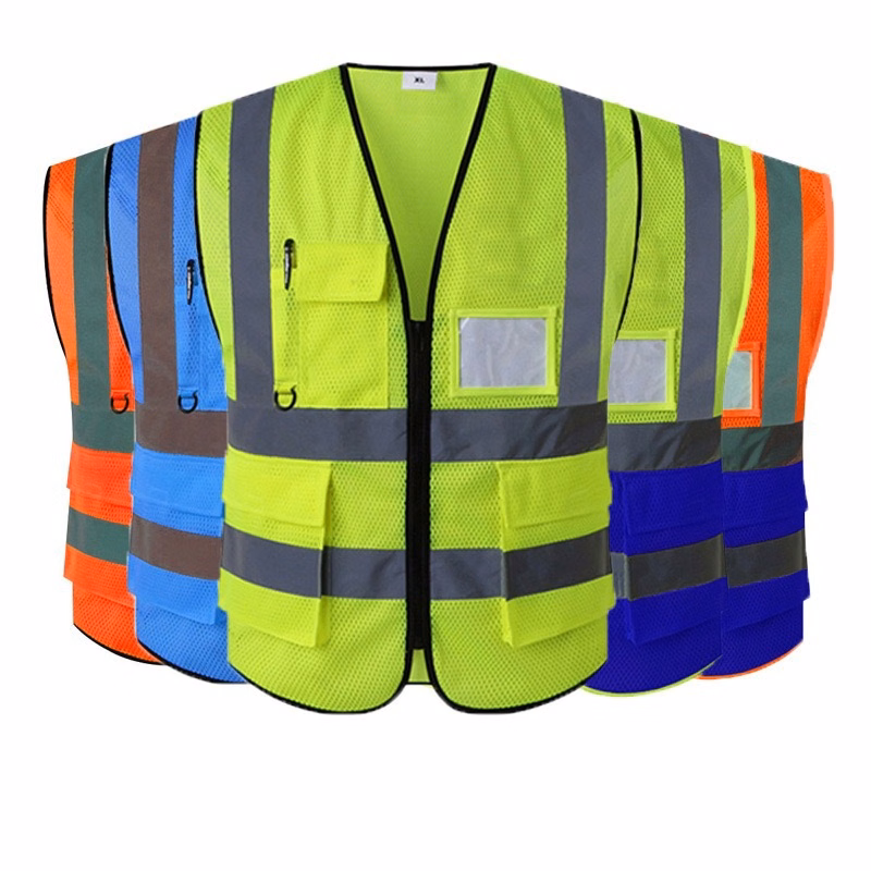 Mesh High Visibility Economy Safety Vest w/Pockets