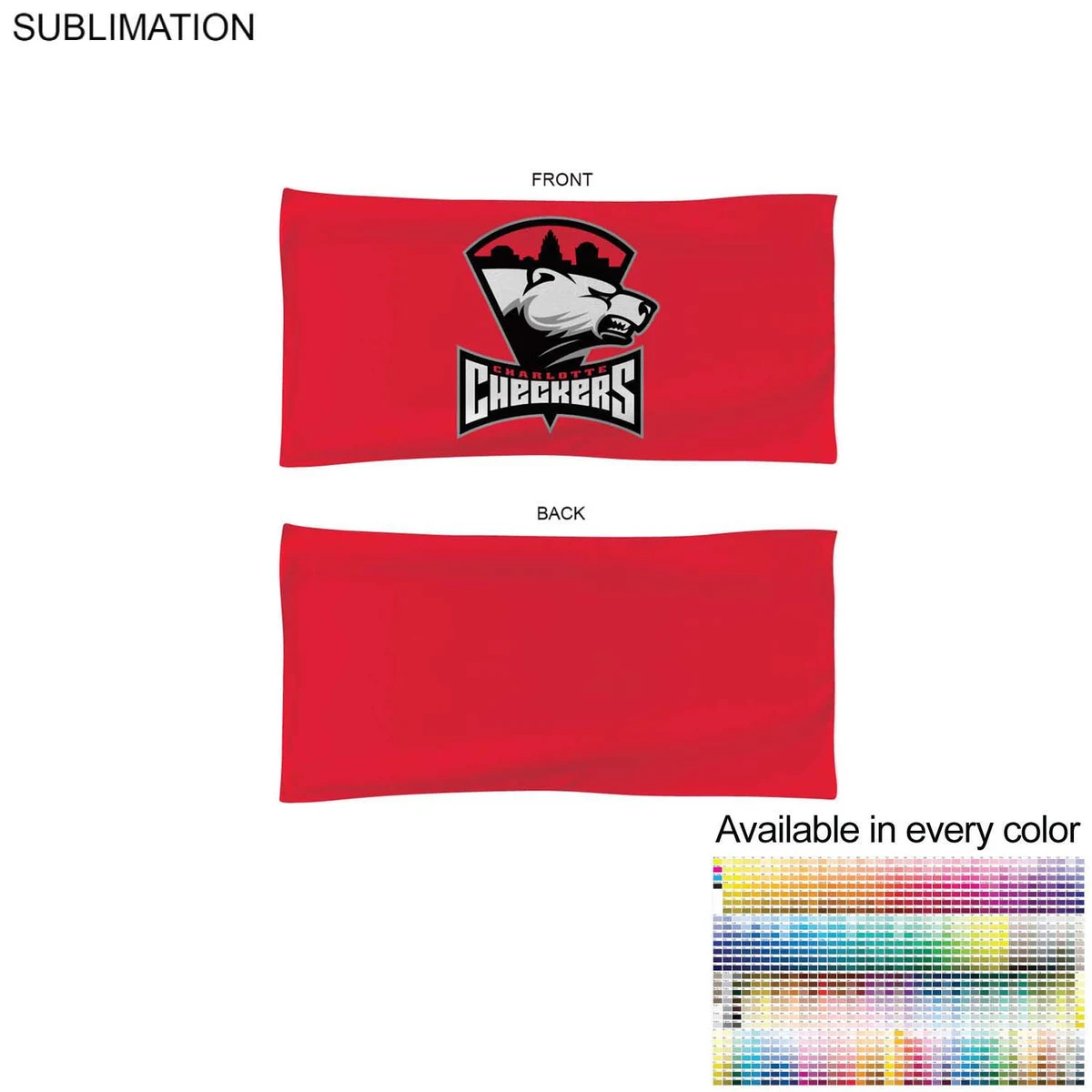 Colored Microfiber Terry Pool, Gym Towel, 20x40, Sublimated in Any PMS color Edge to Edge 2 side 1