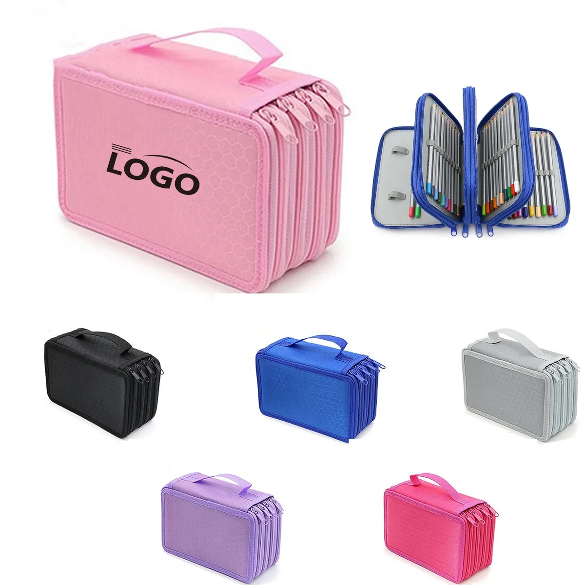 Big Capacity Pencil Case Holder Canvas MOQ 10pcs 1