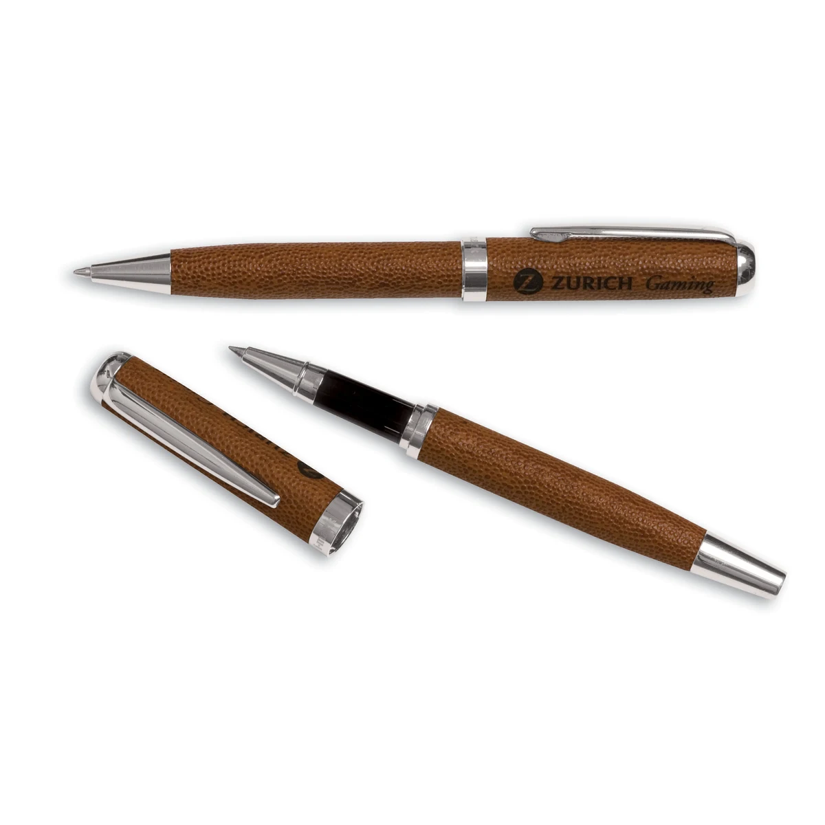 Innovator Pebble Grain Leather Ballpoint Pen and Rollerball Pen Gift Set 1