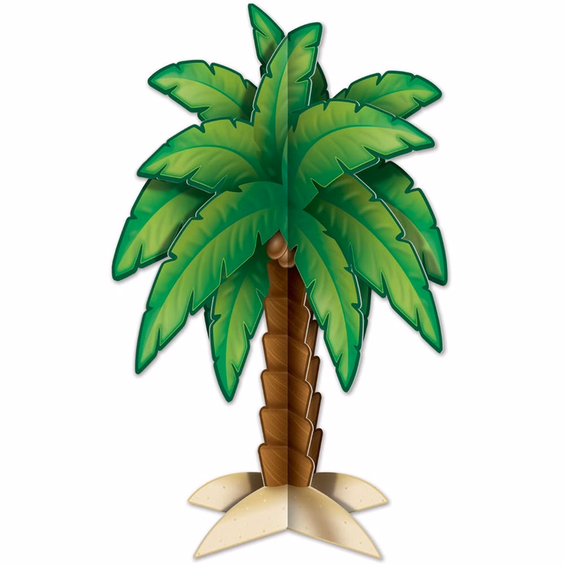 3D Palm Tree Centerpieces - 11.75"