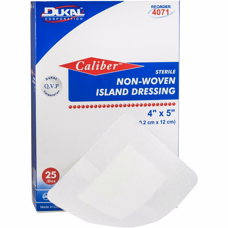Sterile Island Dressings - Non-Woven 4" x 5" 25 Count