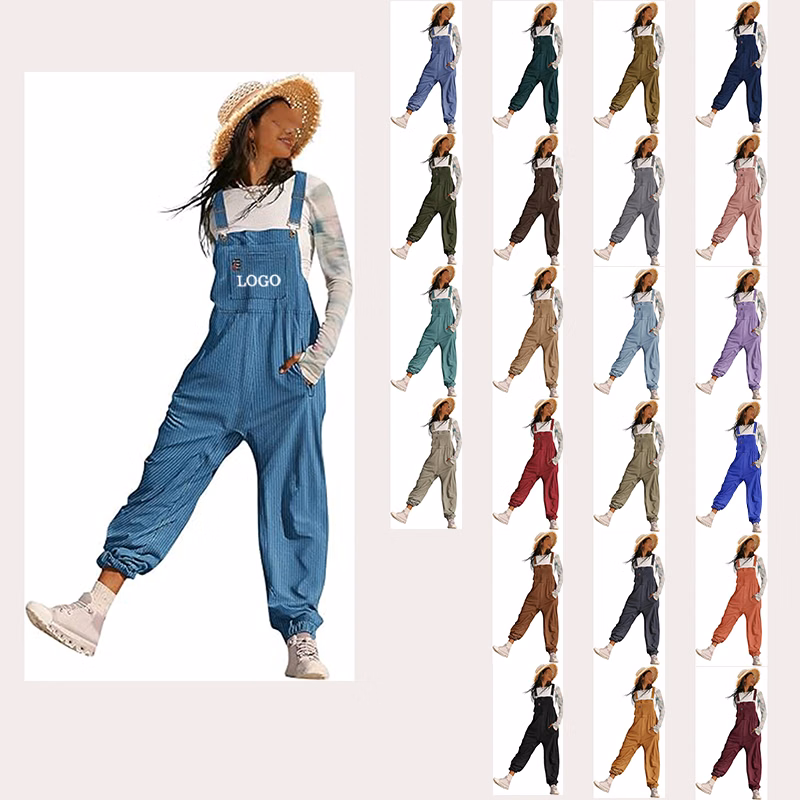 Women's Casual Corduroy Overalls