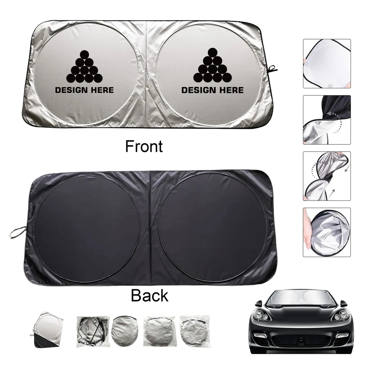 Foldable Car Front Window Sunshade 1
