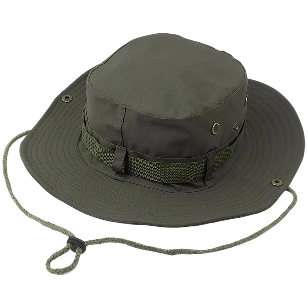 Polyester Wide Brim Fisherman Hat With Ventilation Eyelets 1