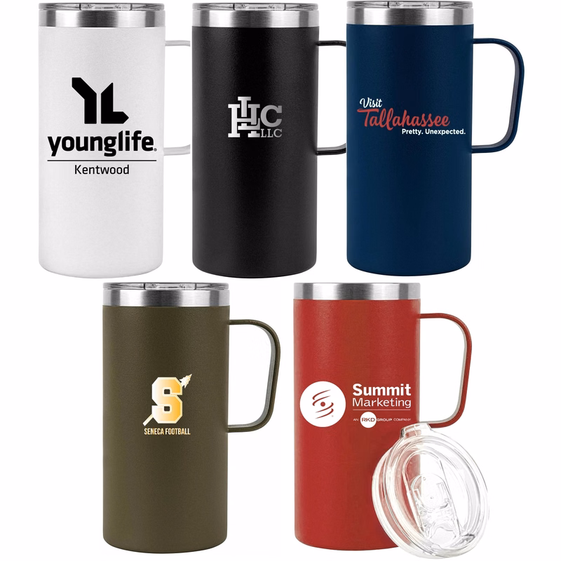 20oz. SS Vacuum Tall Camping Mug W/Handle