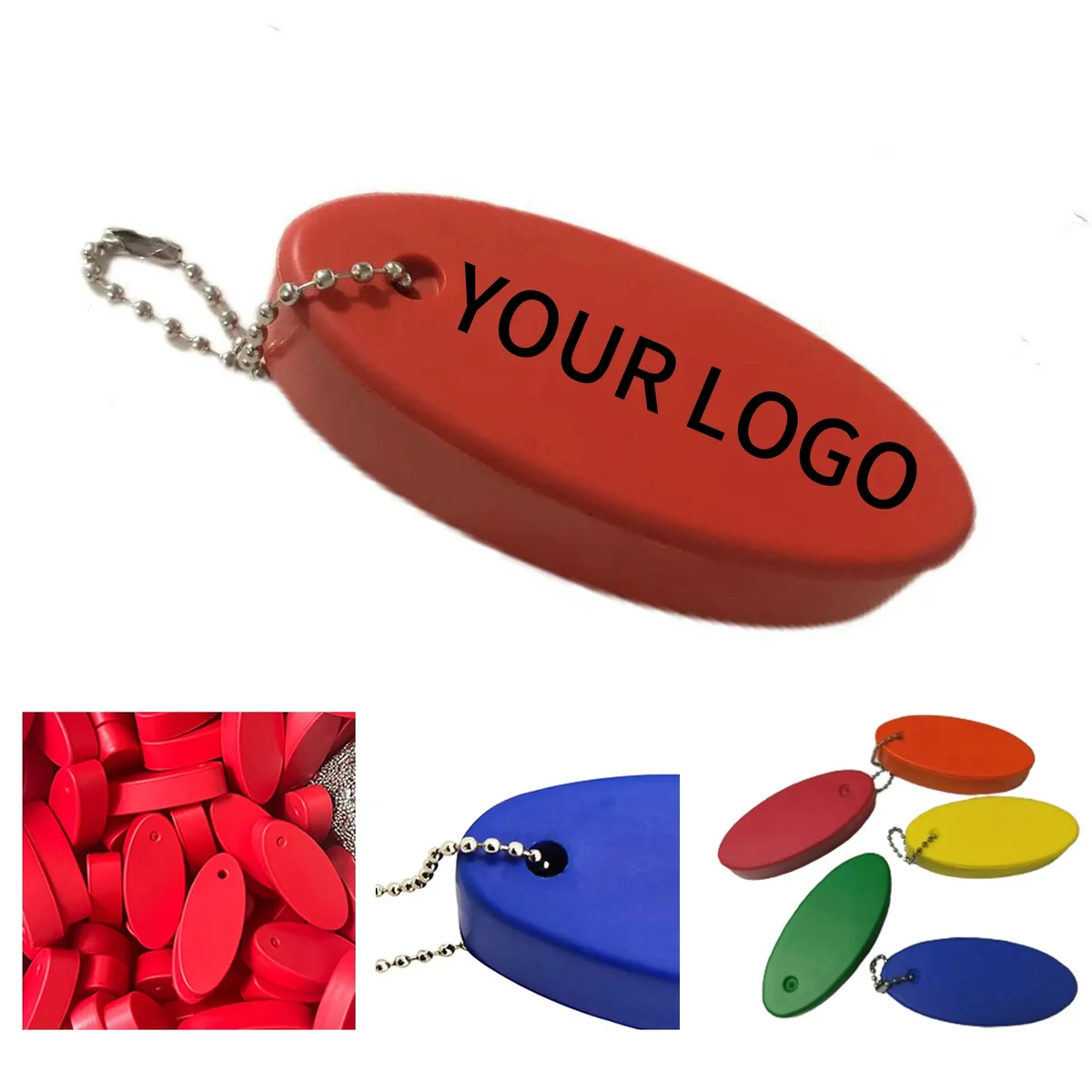Floating Foam Keychain 3.2x1.4x0.8 Inch Buoyant Design 1