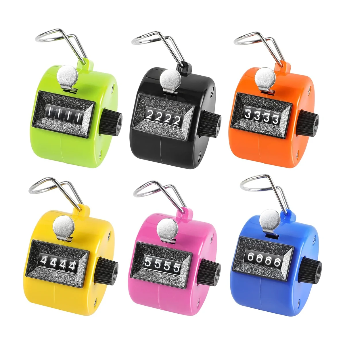 4-Digit Metal Handheld Multicolor Tally Counter 1
