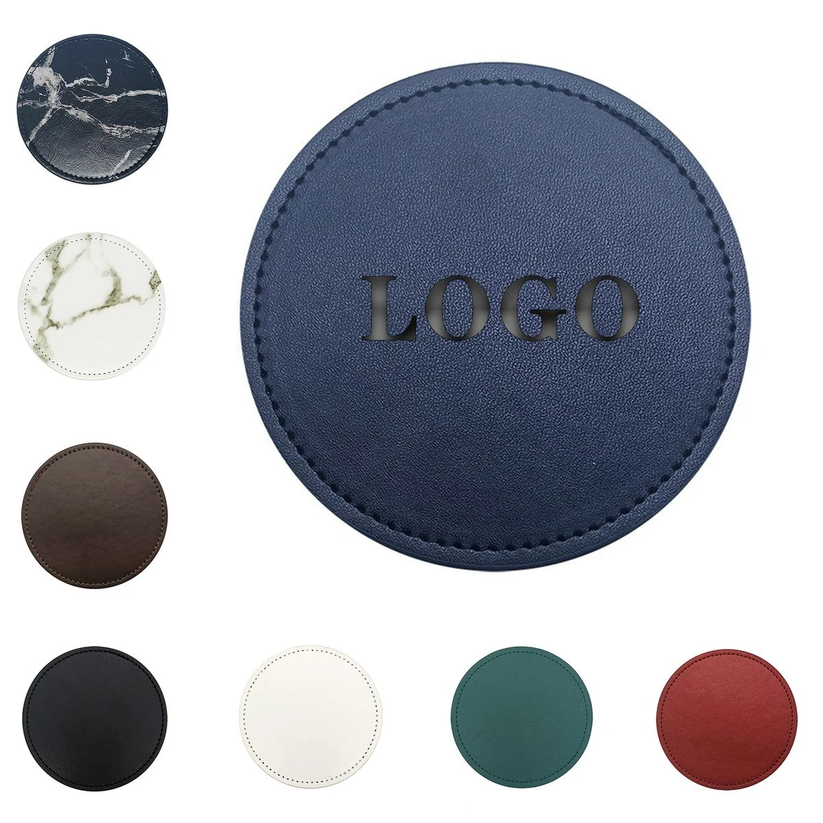 4 Inch Leather Drink Coaster 1