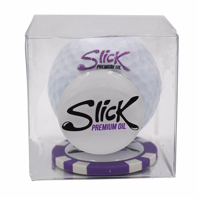Golf Ball Cube with Poker Chip Ball Marker