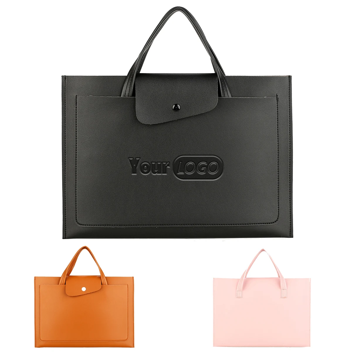 PU Leather Ladies Men's Laptop Bag 1