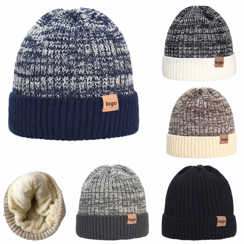 Men Winter Fleece Lined Beanie