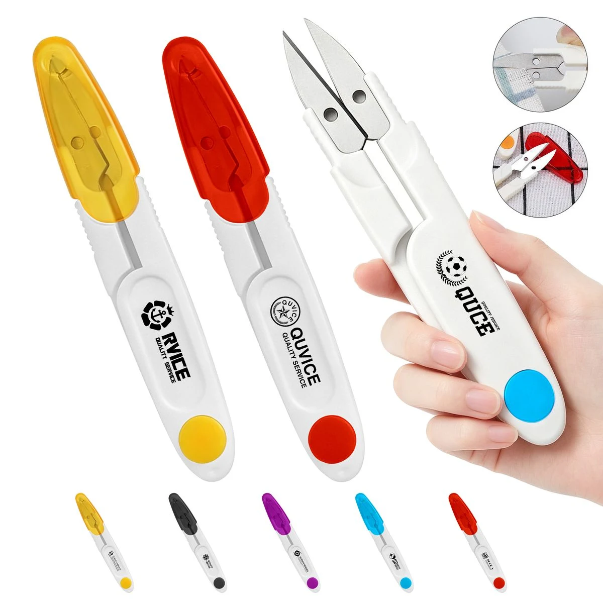 4 3/5" L Colored Transparent Scissors With Cover 1