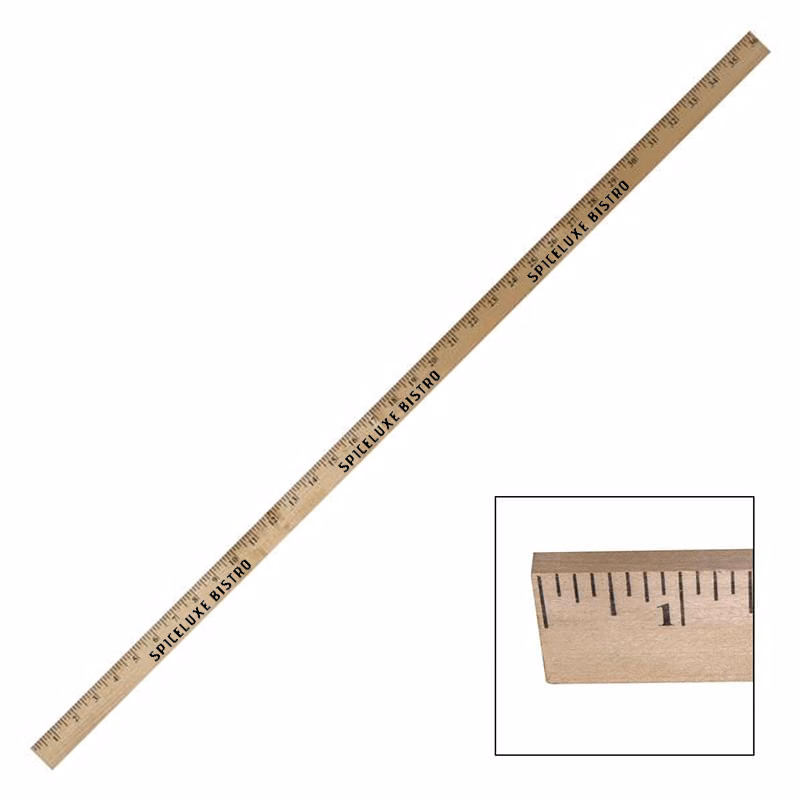 1/4" Thick Clear Lacquered Yardstick